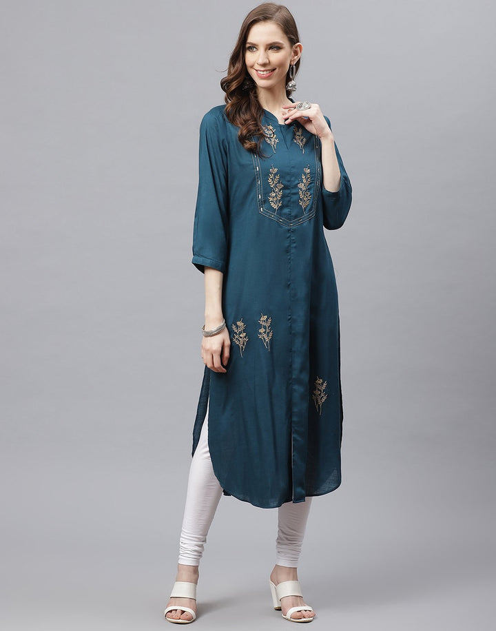 Cotton Kurti With Embroidery