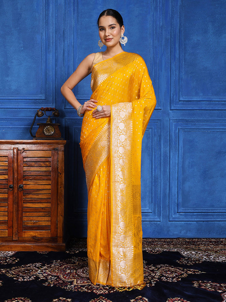 Zaari Jaal Crepe Saree