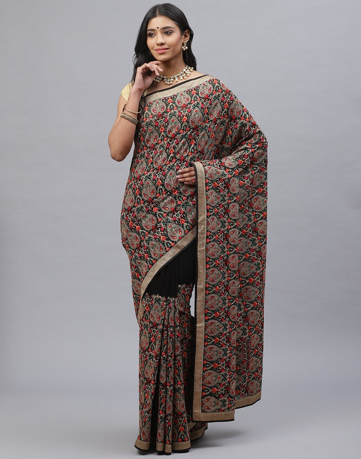 Georgette Embroidery Saree