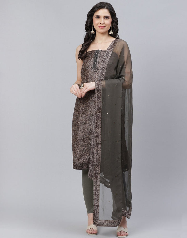 Chanderi Printed Suit Piece