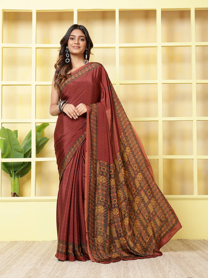 Digital Printed Crepe Saree