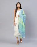 Cotton Suit Piece with leheria contrast dupatta