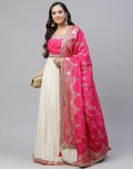 Georgette Embroidered Lehenga with Banarasi Dupatta