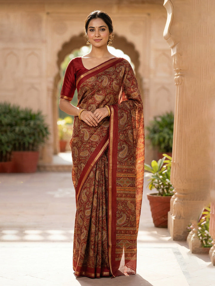 Digital Printed Art Silk Saree