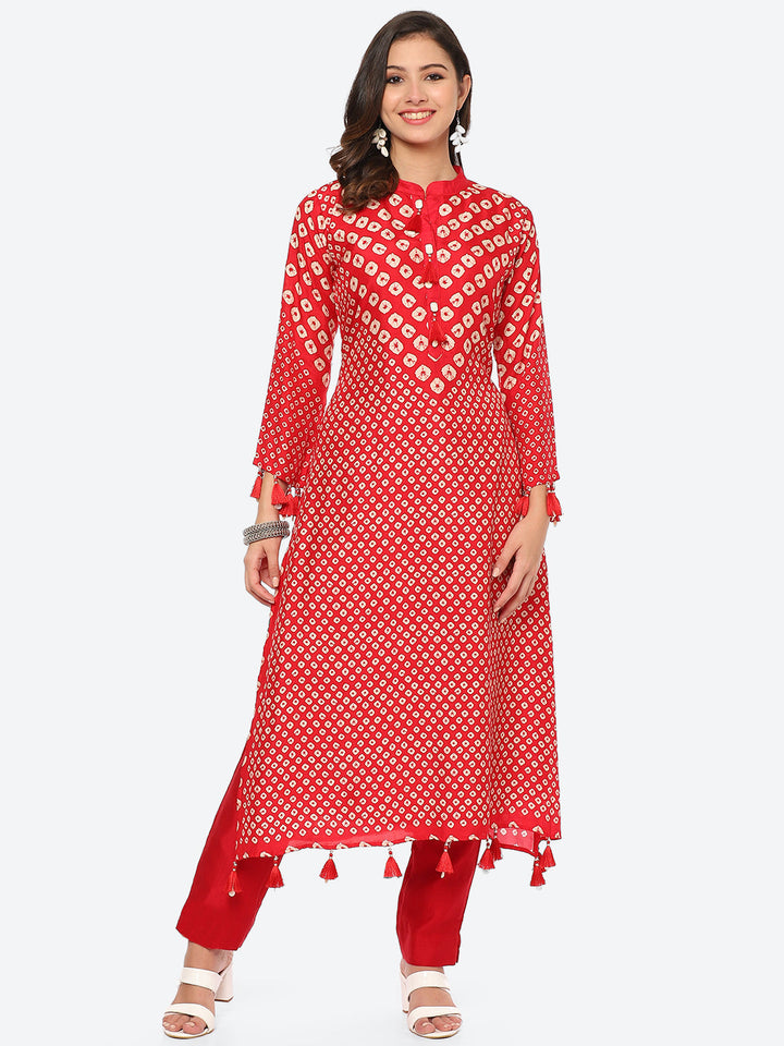 Printed Cotton Kurta With Pant