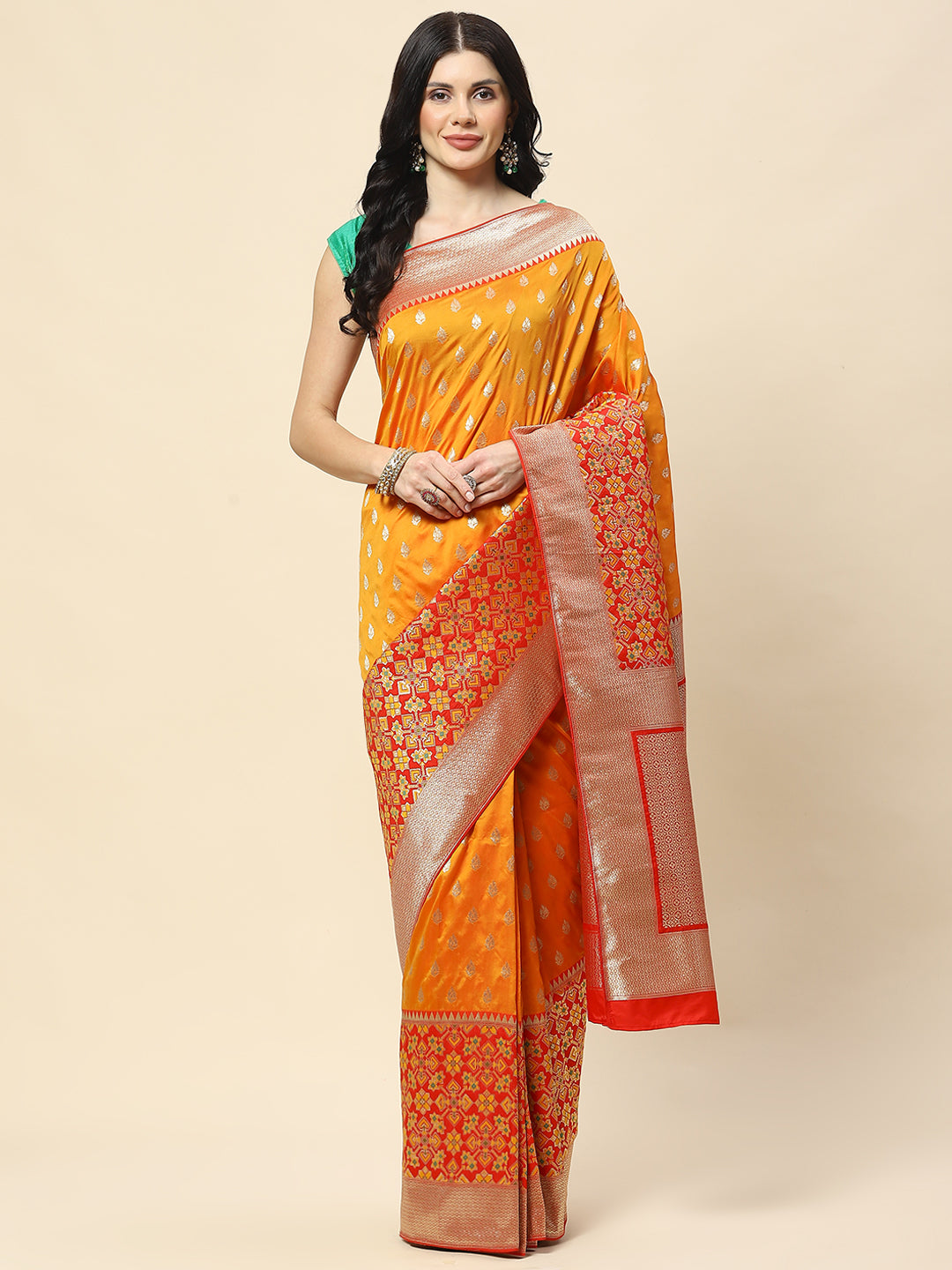 Zari Booti Woven Art Silk Banarsi Saree
