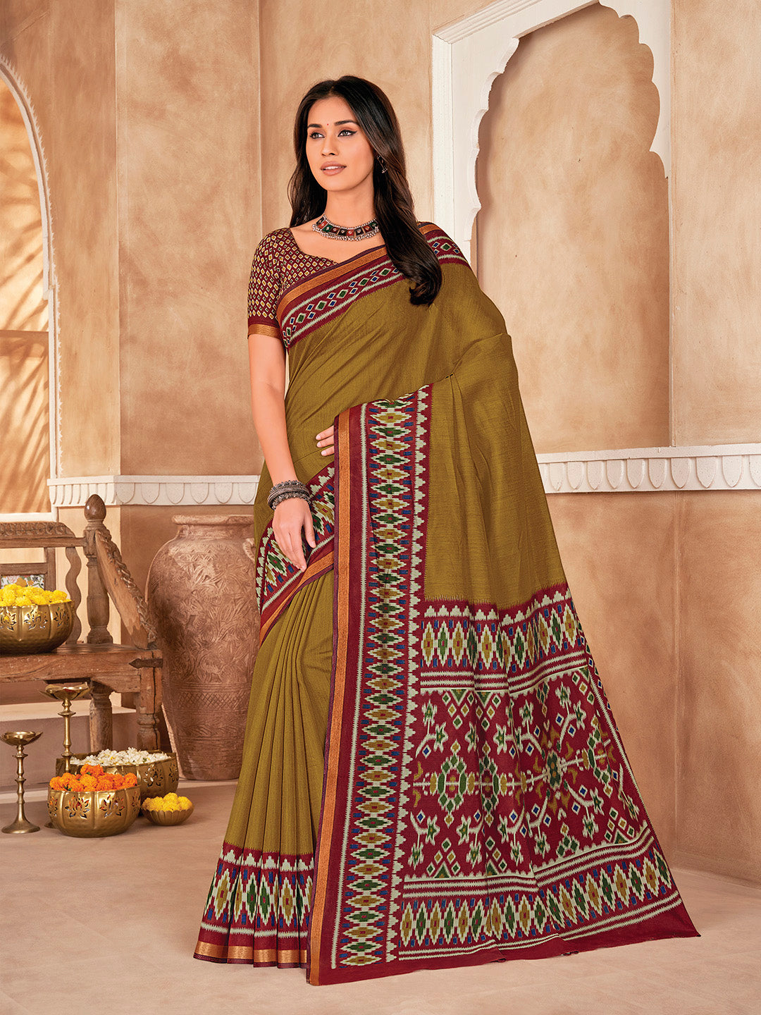 Printed Crepe Saree