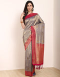 Grey Art Handloom Saree