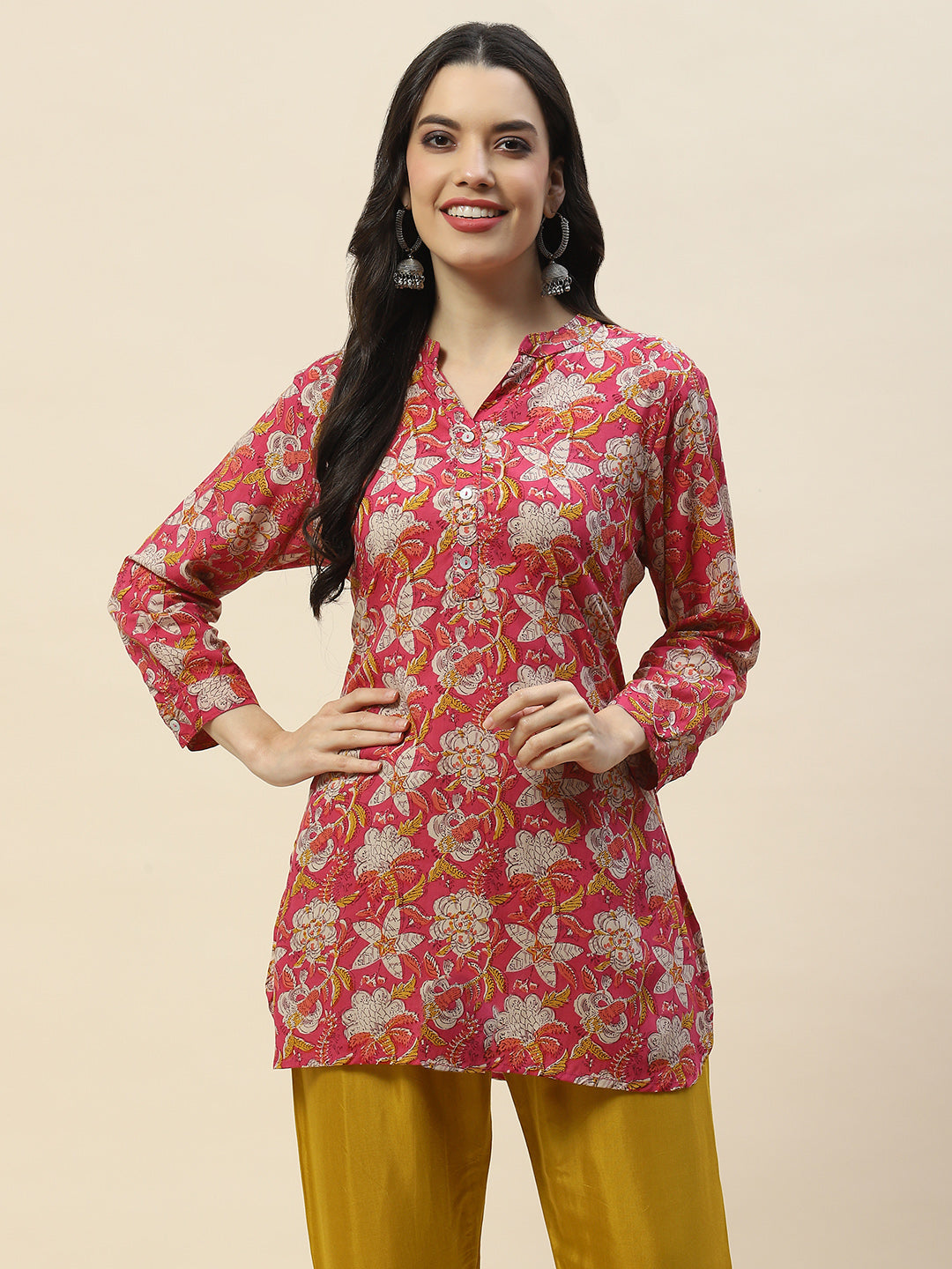 Printed Cotton Short Kurti