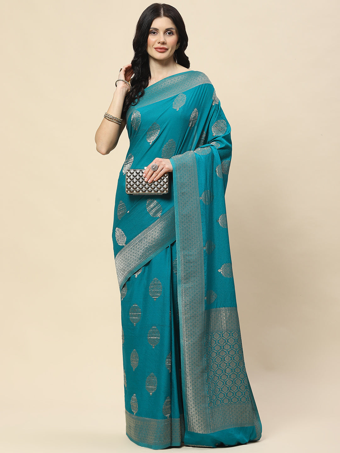 Zari Border Woven Art Tussar Saree