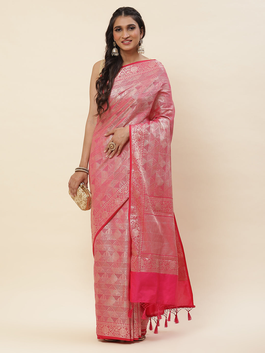 Zari Jaal Woven Banarsi Saree