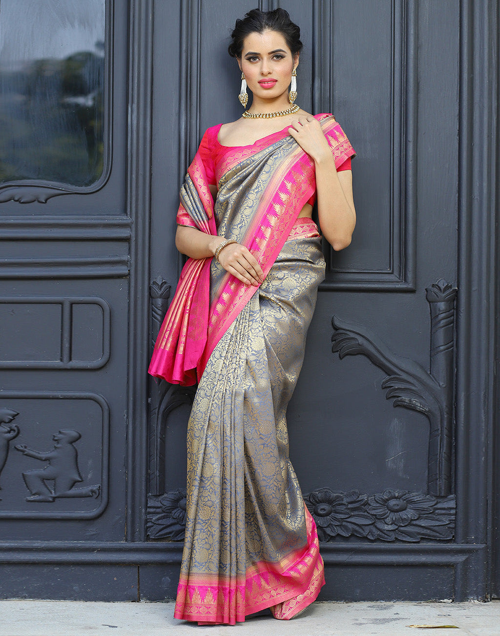 MBZ Meena Bazaar-Art Handloom Woven Saree