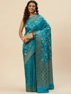 Floral Zari Jaal Handloom Woven Saree