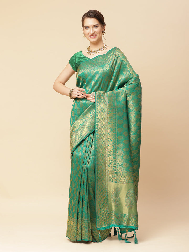 Swarovski Art Handloom Woven Saree