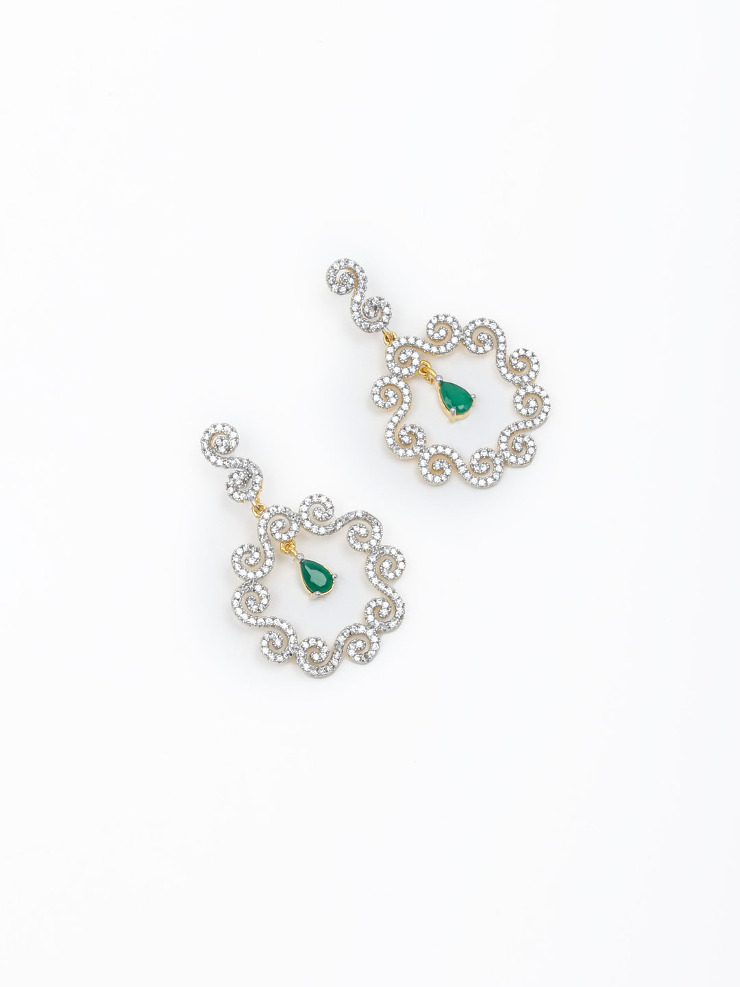 White Stones Drop &amp; Danglers Earrings