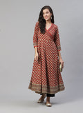 Printed Cotton Angrakha Kurti
