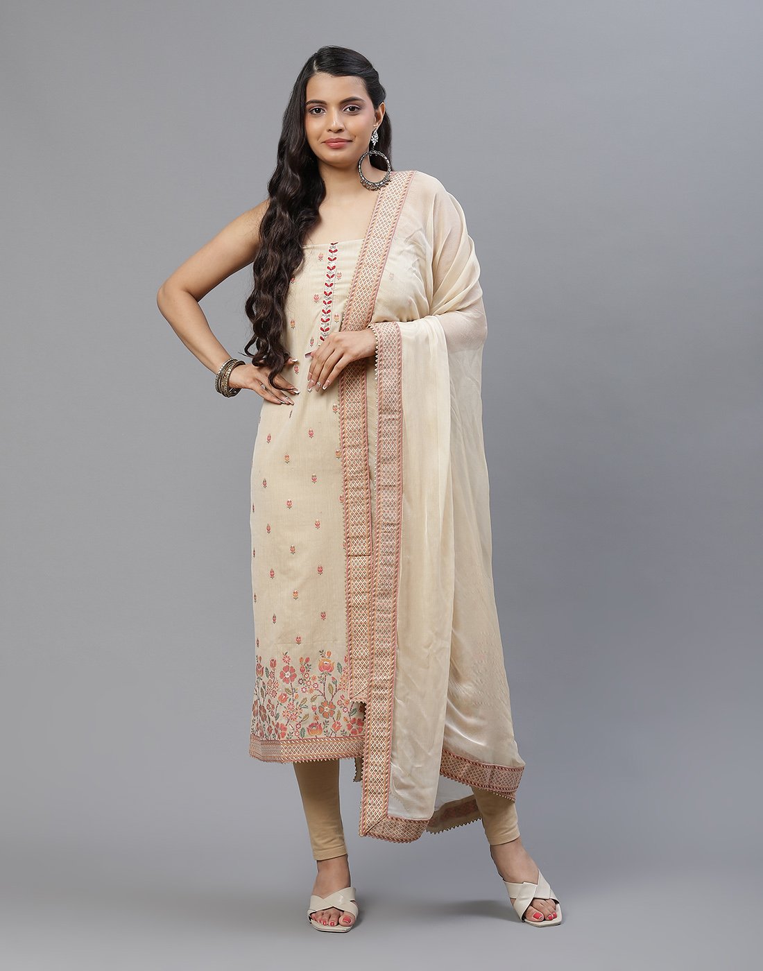 Cotton Embroidered Suit piece