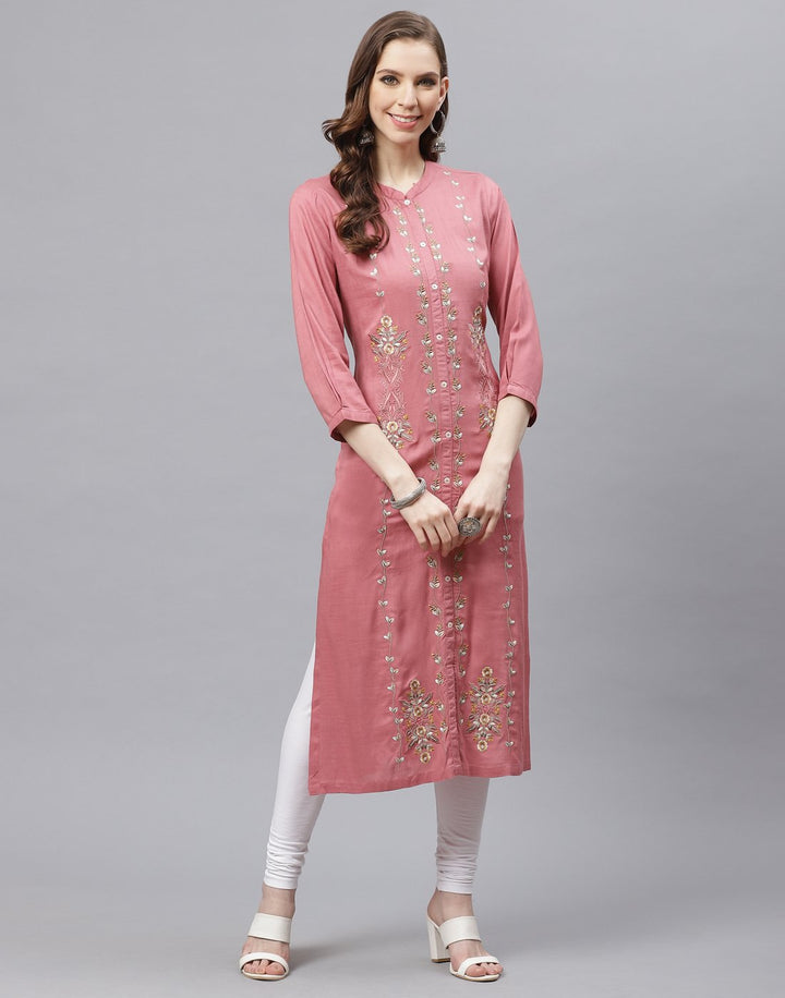 Cotton Kurti With Embroidery