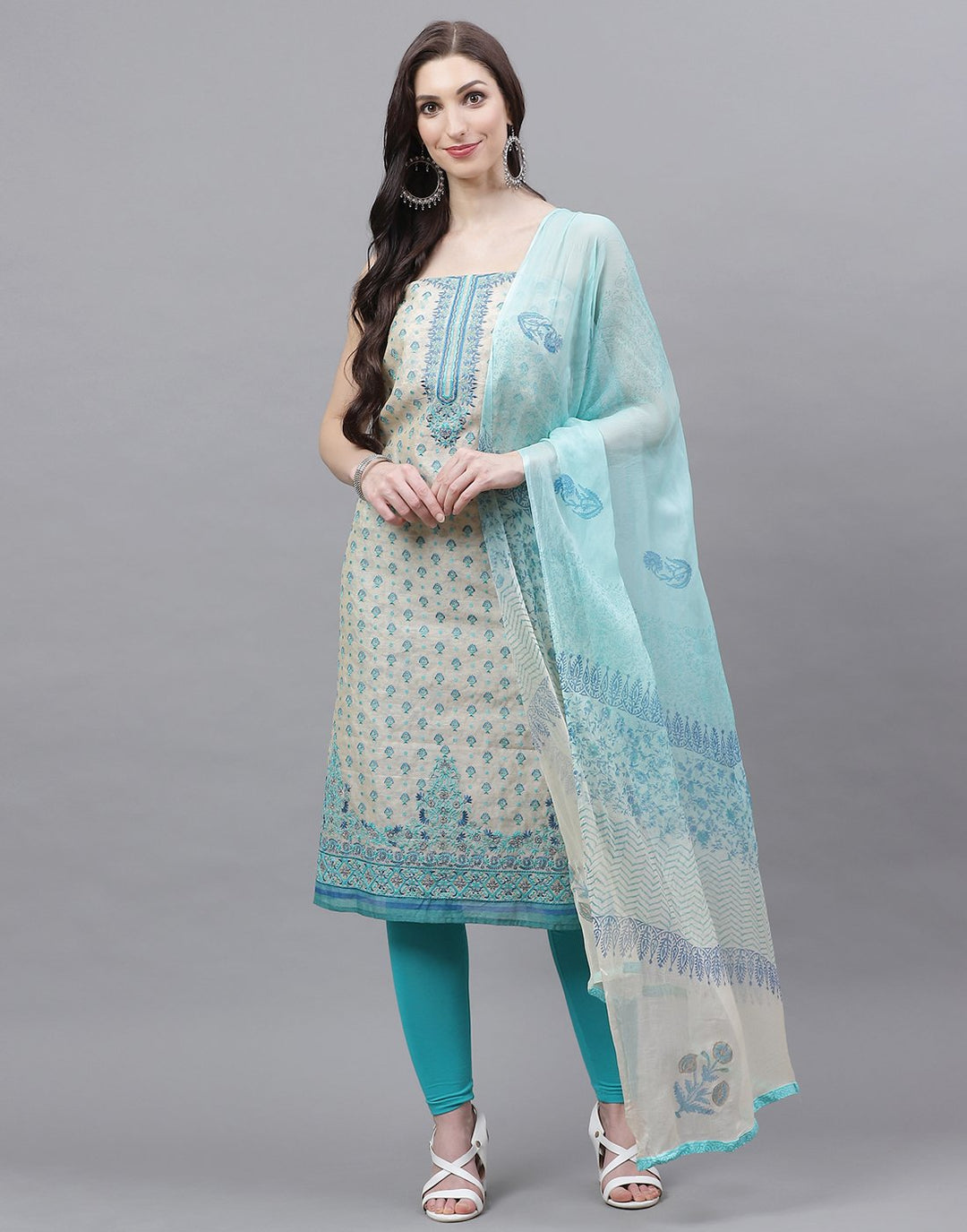 Chanderi Printed Suit piece