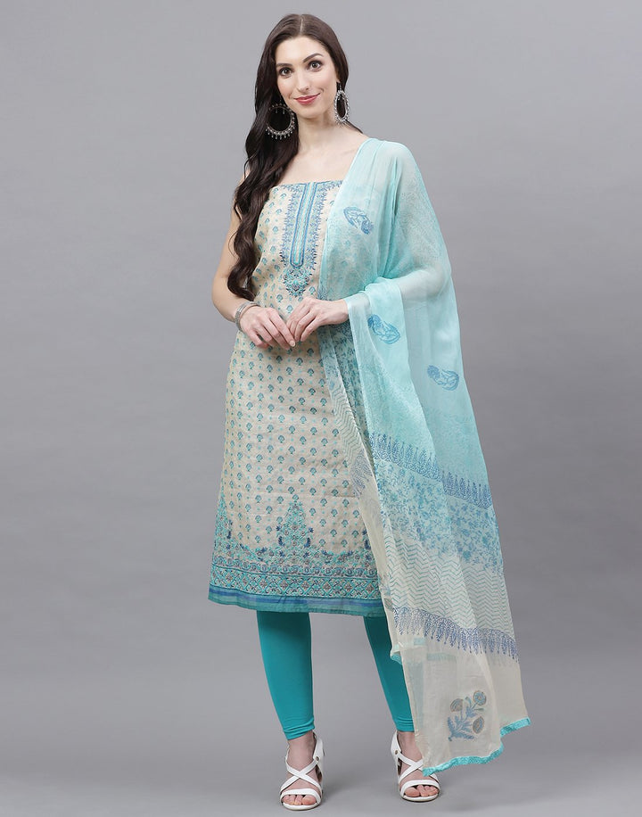 Chanderi Printed Suit piece