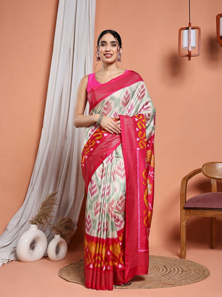 Digital Printed Art Silk Saree