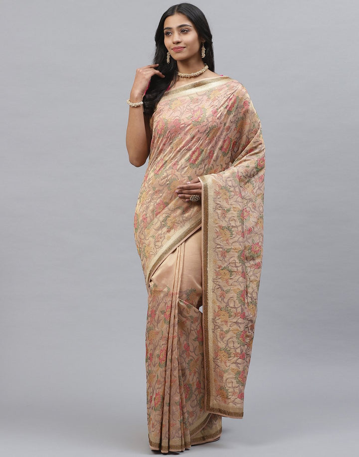 Cottton Tissue Embroidery Saree