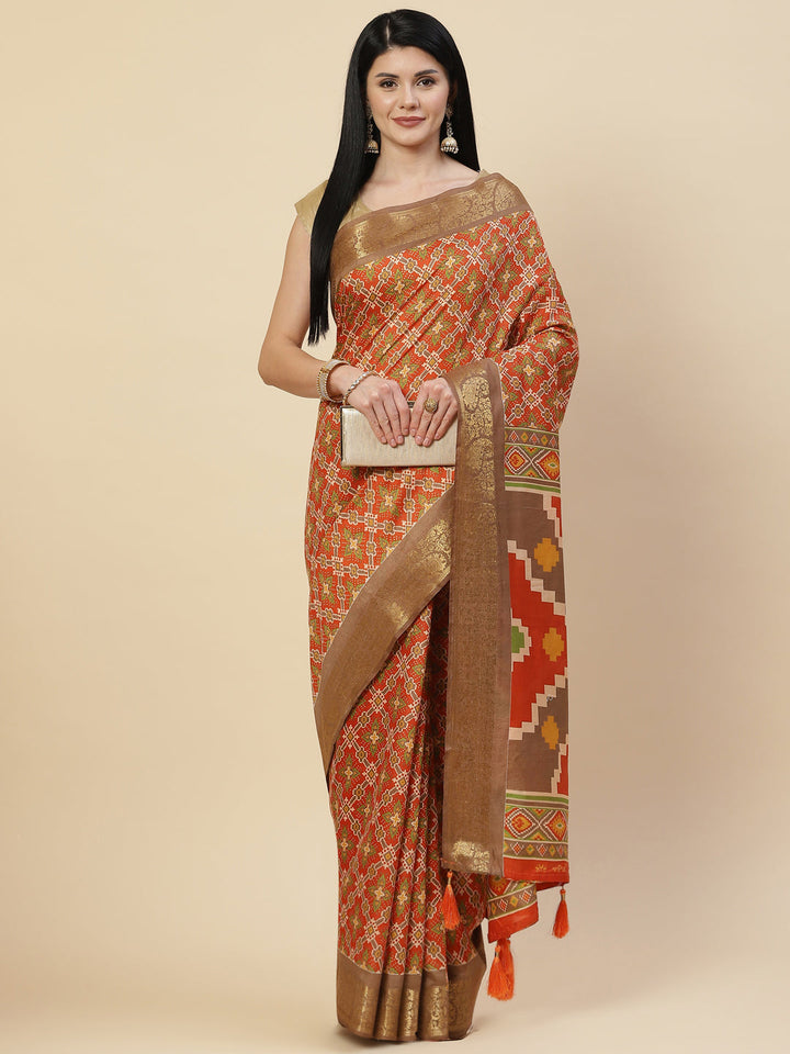 Patola Printed Handloom Saree