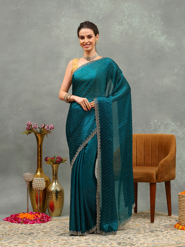 Embroidered Chiffon Saree
