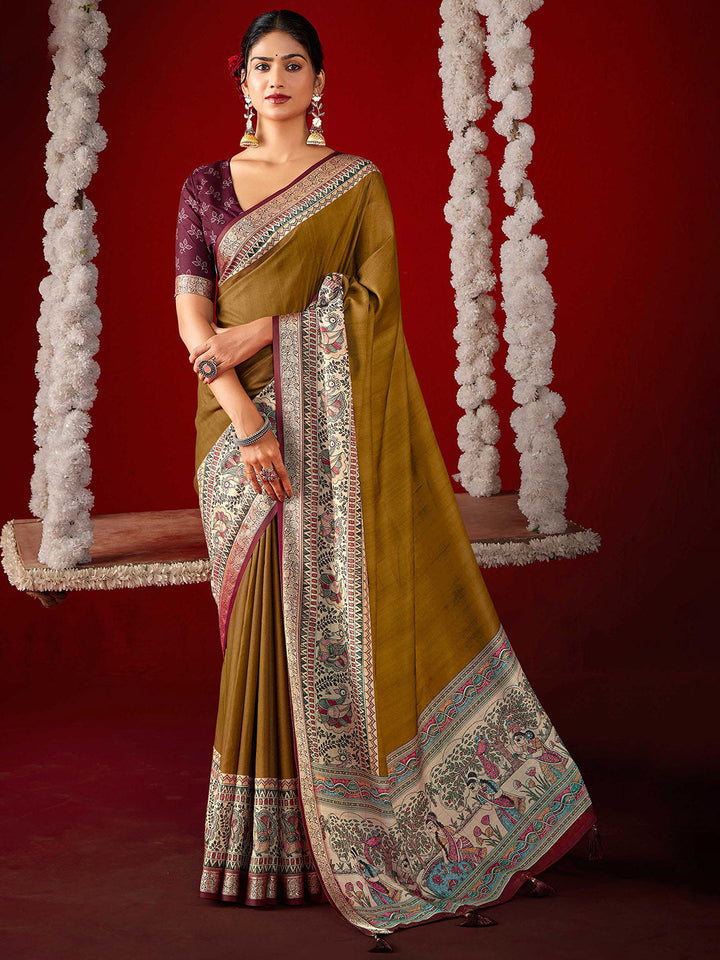 Printed Crepe Saree