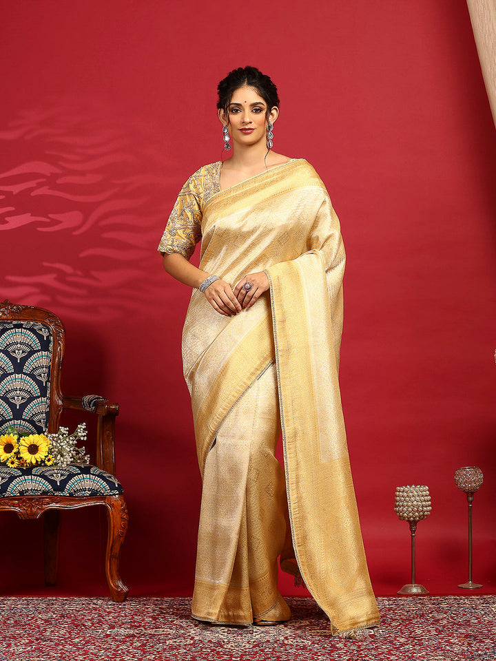 Embroidered Dola Silk Saree
