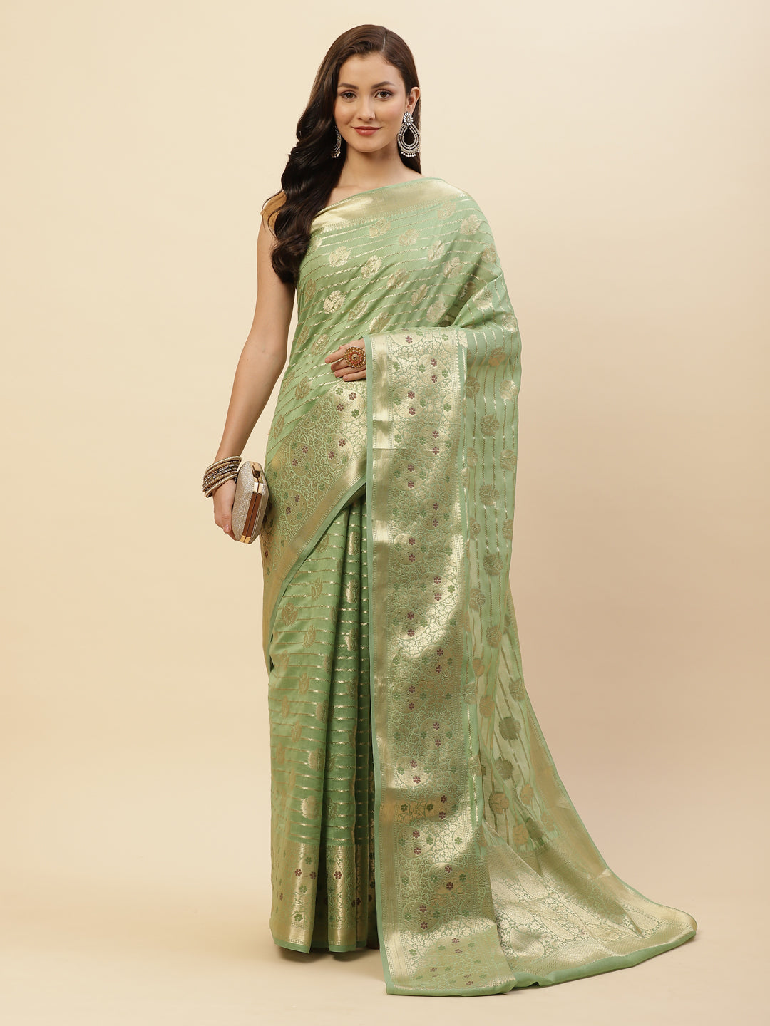 Zari Jaal Cotton Woven Saree