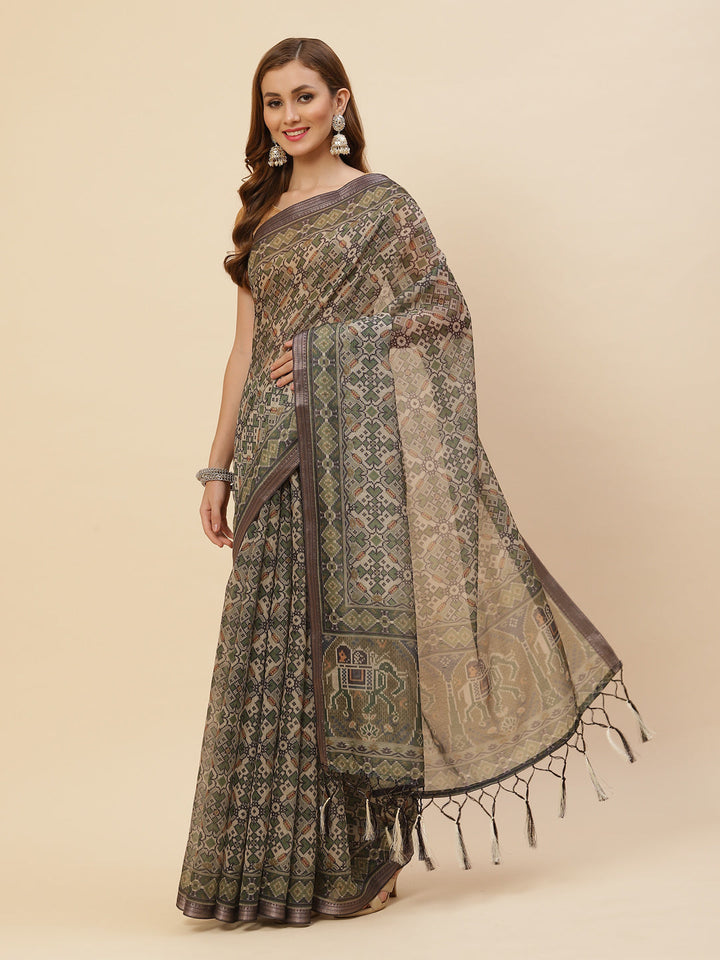 Patola Printed Cotton Saree
