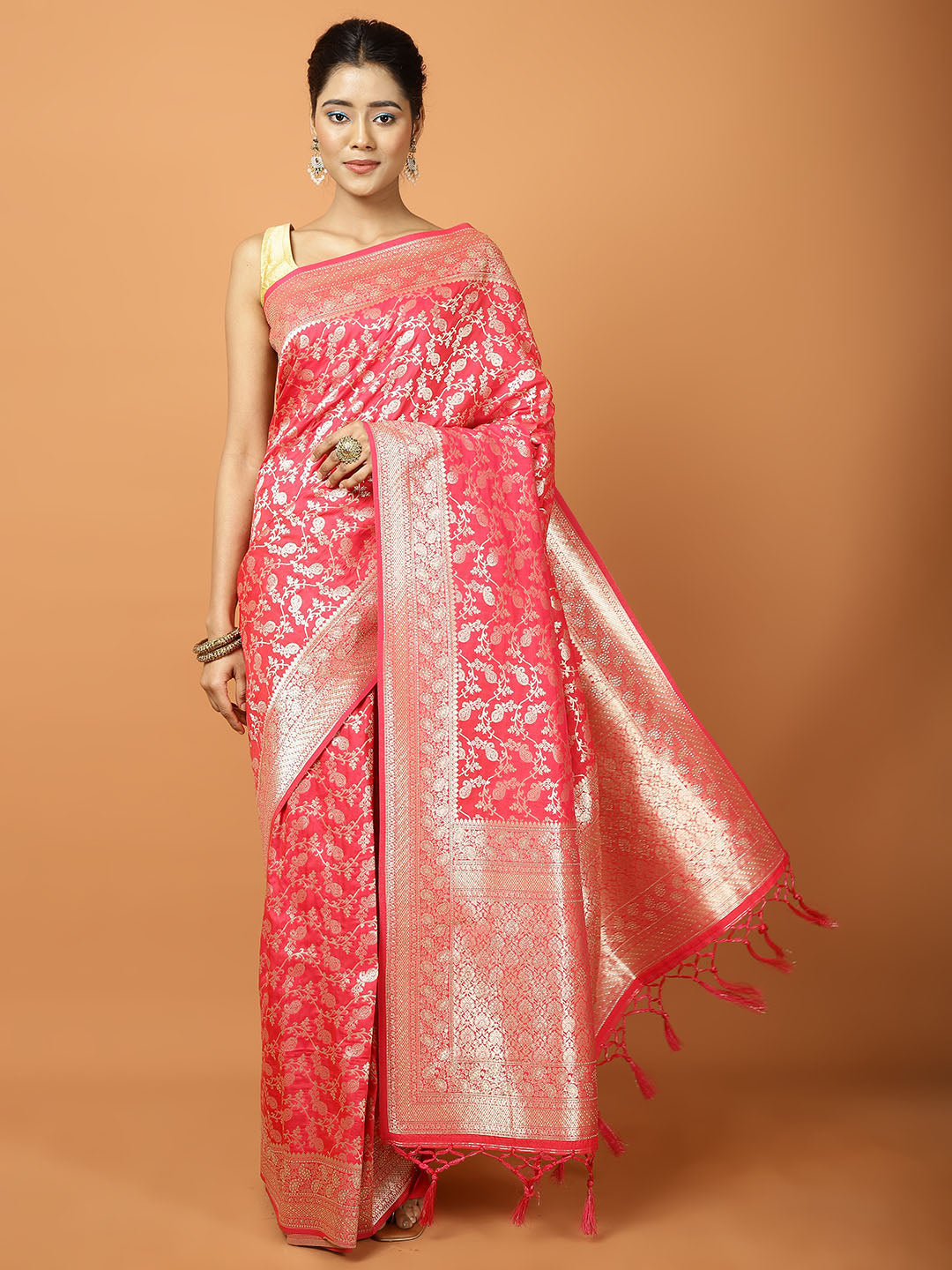 Stone Work Banarasi Woven Saree