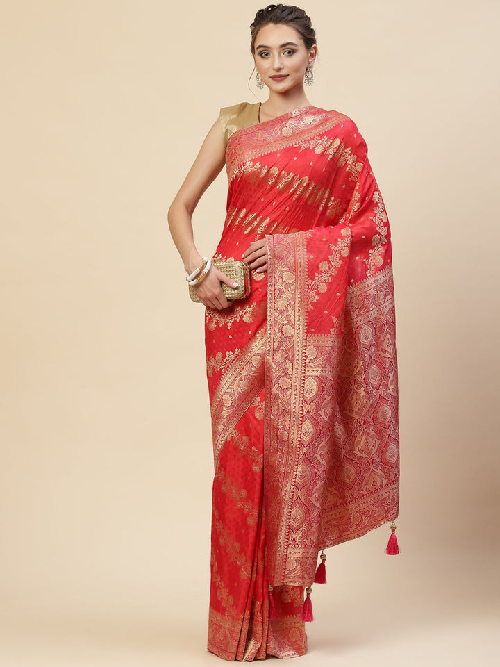 Zari Jaal Handloom Woven Saree