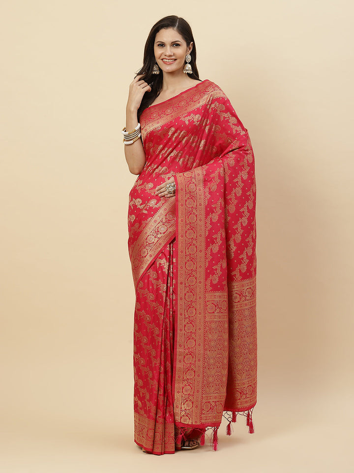 Zari Jaal Handloom Woven Saree