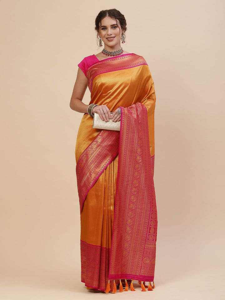 Brocade Art Handloom Woven Saree