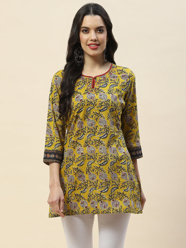 Printed Cotton Short Kurti
