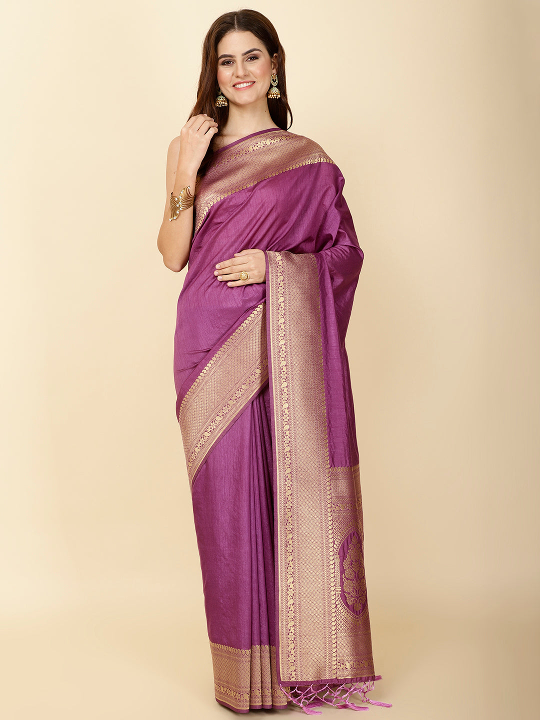 Zari Border Woven Handloom Saree