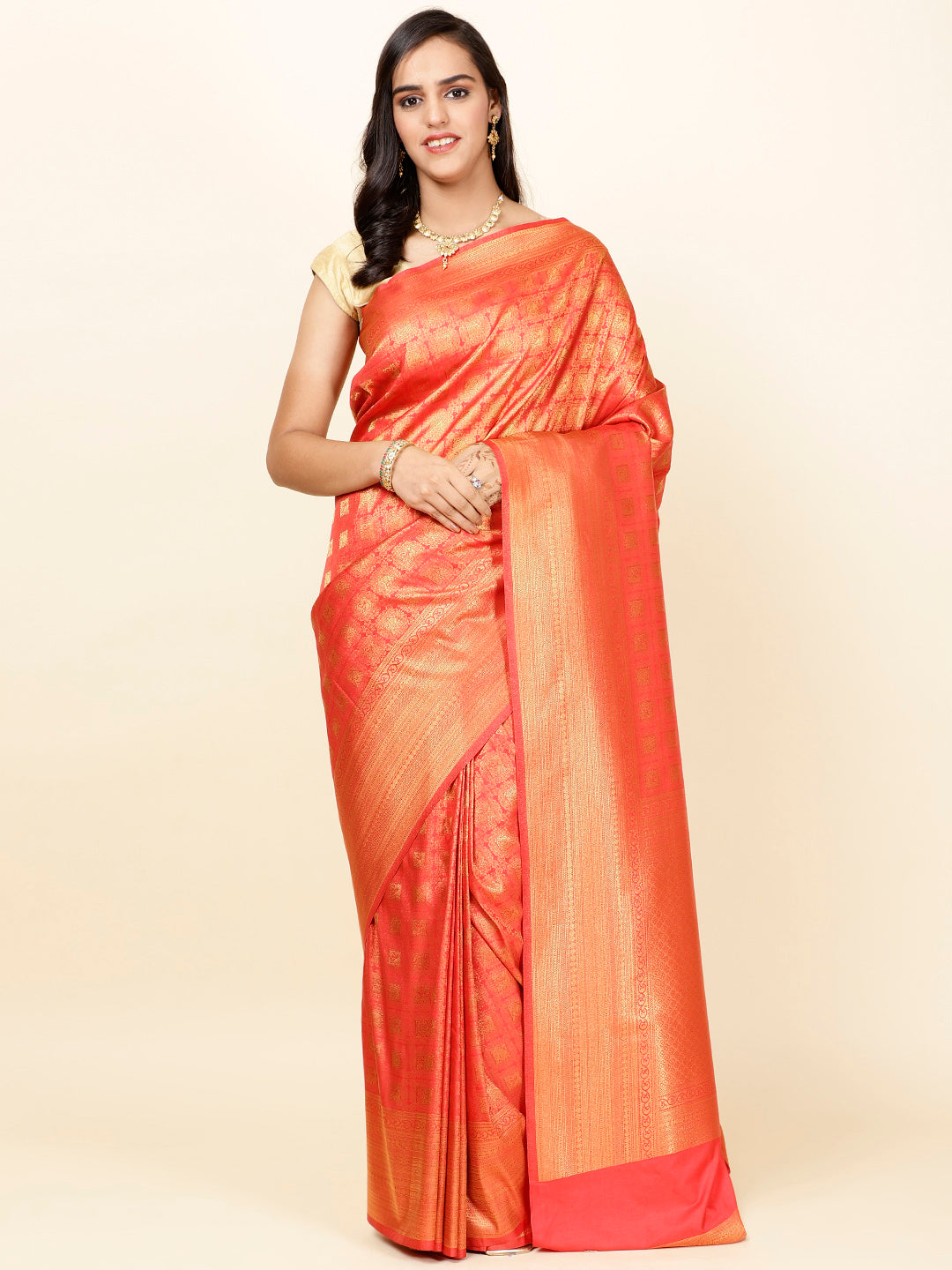 Zari Jaal Woven Handloom Saree