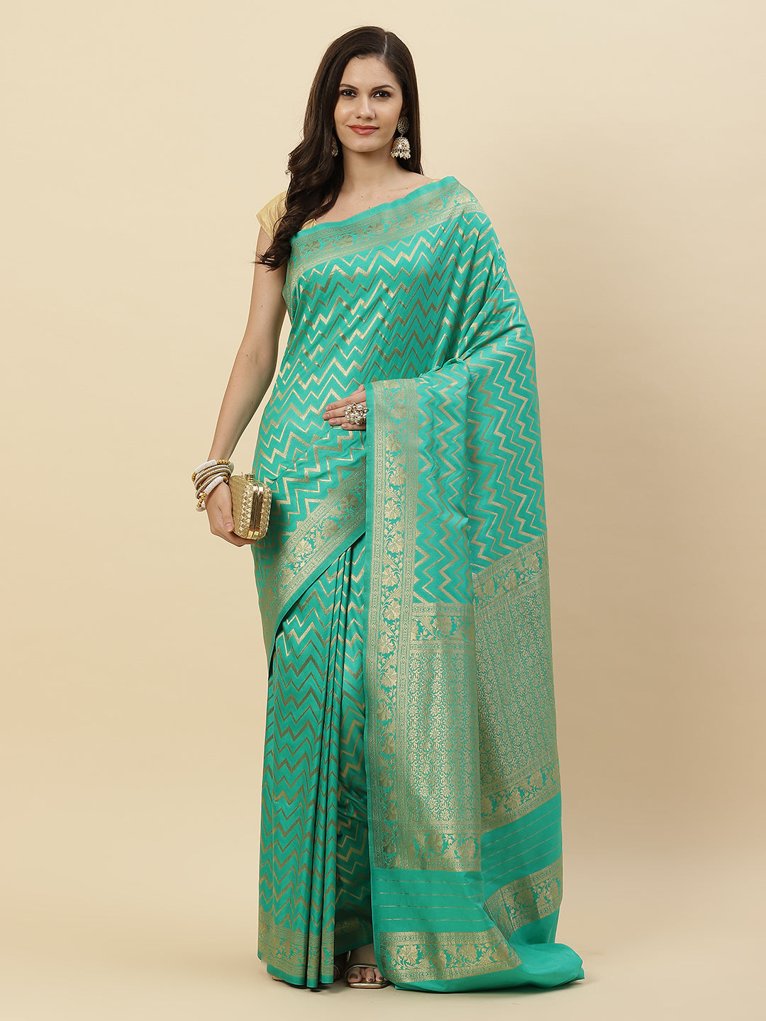 Zari Jaal Art Handloom Woven Saree