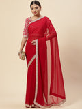 Embroidered Georgette Saree
