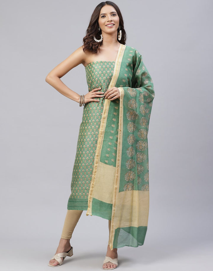 Fine Chanderi Printed Suit Piece