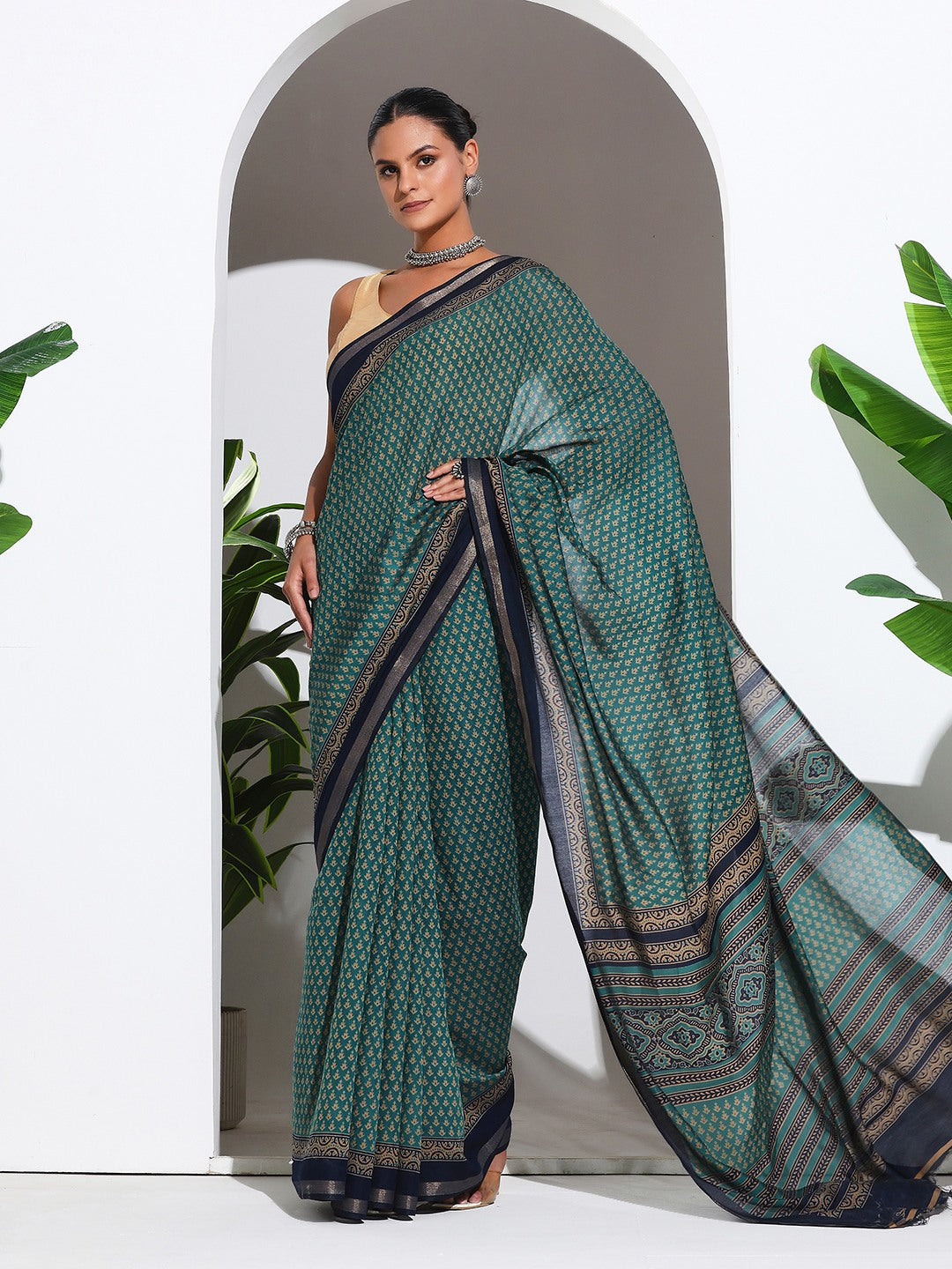 Digital Printed Art Silk Saree