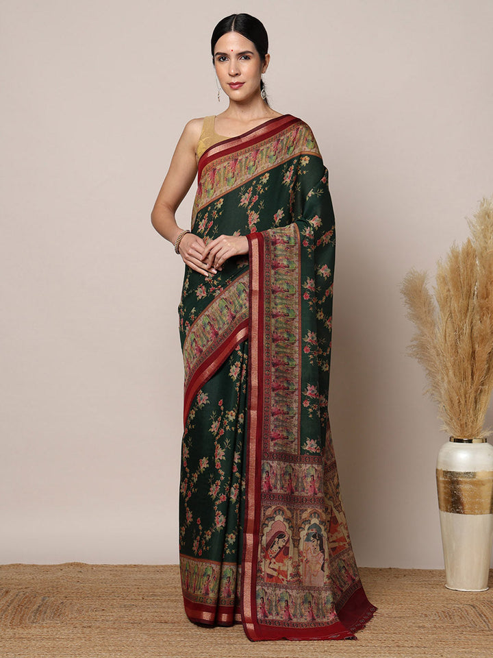 Printed Dola Silk Saree