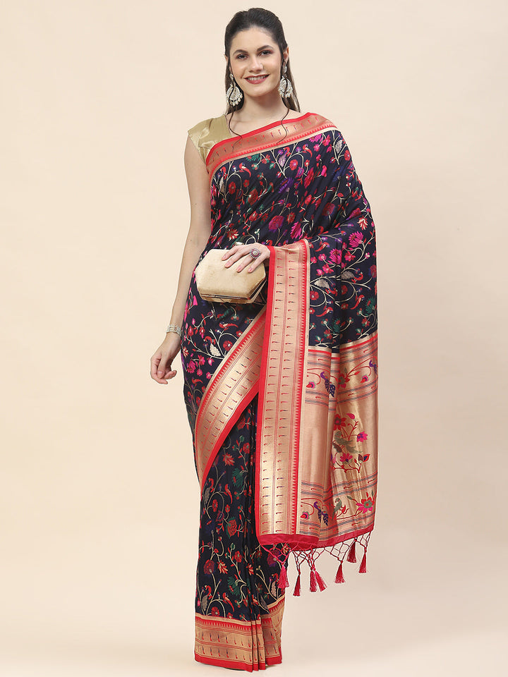 Zari Jaal Woven Handloom Saree
