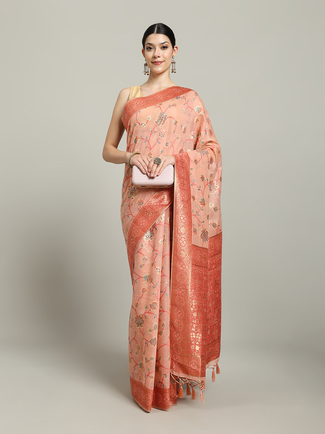 Zari Jaal Art Silk Woven Saree