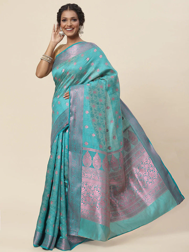 Zari Booti Handloom Woven Saree