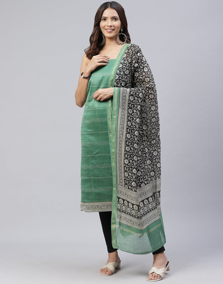 Printed Chanderi Suit Piece