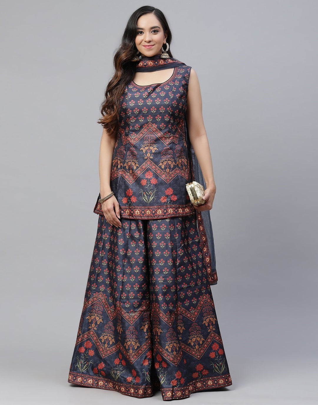 Banarasi Handloom Dupion silk Lehenga with contrast dupatta