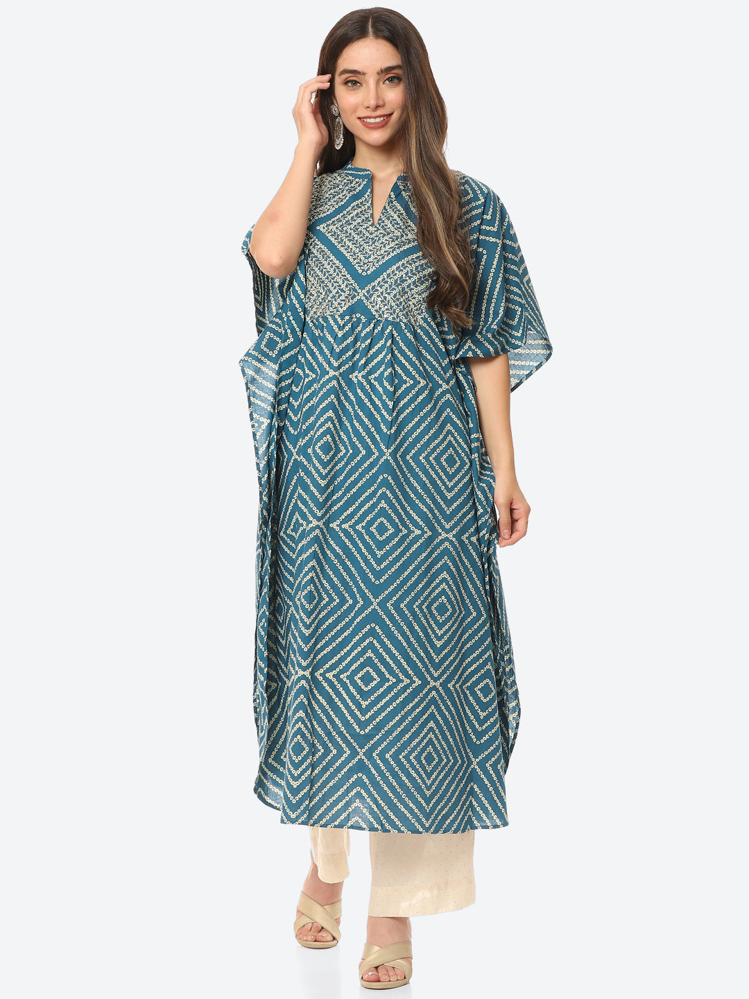 Printed Cotton Kaftan Kurta